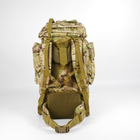 Універсальний рюкзак тактичний 80 літрів, військовий водовідштовхувальний рюкзак із щільної тактичної тканини Мультикам - зображення 4