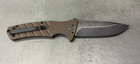 Нож тактический Boker Plus Strike Coyote, клинок 85 мм, койот, сталь AUS-8* - изображение 1