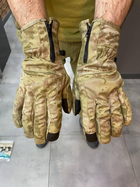 Перчатки тактические 2 в 1, пальцевые, утепленные, Камуфляж, размер - изображение 4