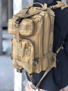 Тактичний рюкзак 25 л. 3p attack tactica койот / маленький армійський військовий рюкзак - зображення 7