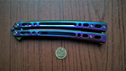 Нож Бабочка Танто Градиент (цветной) Хамелеон MinocSteel - изображение 4