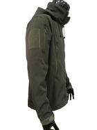 Куртка тактическая Soft shell олива с микрофлисом р. 2XL - изображение 2