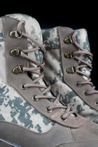 Берцы тактические мужские Light Boots 42 (28 см) Весна/Лето Кожа с Кордурой ботинки легкие (Пиксель) - изображение 4