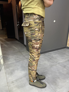 Штани тактичні флісові, розмір XXL, Мультикам, утеплені штани для військових на флісі, тактичні штани - зображення 3