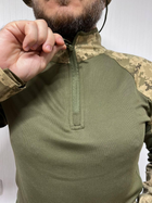 Тактична кофта сорочка убакс ubacs чоловіча армійська бойова військова для ЗСУ розмір 4XL 64-66 колір піксель - зображення 9