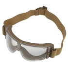 Тактичні окуляри панорамні, вентильовані, 3 лінзи, Tan (для Airsoft, Страйкбол) - зображення 7