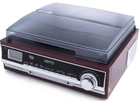 Adler Camry Premium Gramofon audio z napędem paskowym, czarny, chrom, drewno (CR 1113) - obraz 2