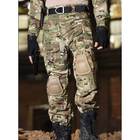 Тактичний військовий костюм Ріп-Стоп HAN WILD G3 Multicam Куртка флісова Rip-Stop, Убакс та Штани із захистом колін XL Мультикам HWMRF0026800-2 - зображення 11