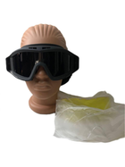 Очки тактические защитная маска черные с 3 линзами та с чехлом - изображение 4