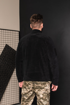 Кофта флисовая мужская военная тактическая с липучками под шевроны ВСУ (ЗСУ) Пиксель 8707 54 размер черная - изображение 4