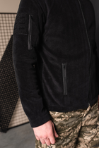 Кофта флисовая мужская военная тактическая с липучками под шевроны ВСУ (ЗСУ) Пиксель 8707 54 размер черная - изображение 6