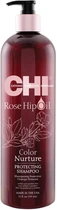 Шампунь для захисту кольору з маслом шипшини та кератином CHI Rose Hip Protecting Shampoo 739ml (695411-623445-2)