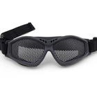 Защитные очки-сетка V3 BLACK большие перфорации (для Airsoft, Страйкбол) - изображение 3