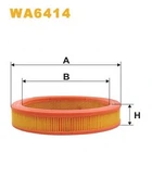 Фільтр повітря Fiat Regata, Ritmo, Uno, X 1/9, Innocenti Koral Wix Filters (WA6414) WIX Filters (WA6414)