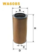 Фильтр воздушный Avia, Daf, Ebro, Faun, Ford, Iveco, Liebherr, M.A.N., Pegaso, Renaul Wix Filters (WA6085) WIX Filters (WA6085)
