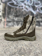 Берці тактичні чоловічі Light Boots 43 (28.5 см) Весна/Літо шкіра та кордура черевики легкі (Олива-Піксель) - зображення 3