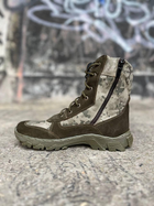 Берці тактичні чоловічі Light Boots 41 (27 см) Весна/Літо шкіра та кордура черевики легкі (Олива-Піксель) - зображення 3
