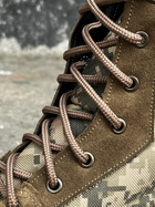 Берцы тактические мужские Light Boots 45 (30 см) Весна/Лето кожа и кордура легкие ботинки (Койот-Пиксель) - изображение 6