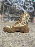 Берці тактичні чоловічі Light Boots 45 (30 см) Весна/Літо шкіра та кордура черевики легкі (койот піксель) - зображення 3