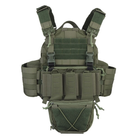 Плитоноска бронежилет с подсумками и быстросъемной сумкой напашник тактический жилет Олива WOS-0009O - изображение 3