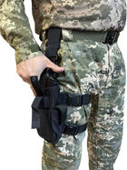 Армійська кобура на ногу військова тактична регульований розмір з відділенням для магазину правостороння колір Олива - изображение 4