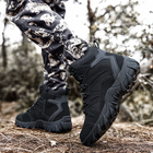Ботинки тактические Lesko GZ702 Black р.44 армейская обувь для тренировок на шнуровке - изображение 5