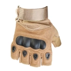 Тактичні рукавички Oakley замшеві безпалі Койот XL - зображення 2