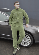 Тактичний флісовий костюм з липучками Хакі 38 (id284r38) - изображение 4