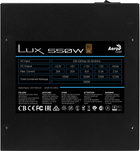 Zasilacz Aerocool LUX 550W 20+4 pin ATX ATX Czarny (AEROLUX-550-80BRONZE) - obraz 4