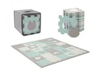 Коврик-пазл Luno Shapes Yellow, Kinderkraft, (серый с зеленым), (30 элементов), 00-00305153 (KPLUSH00YEL0000)