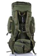 Тактичний каркасний похідний рюкзак Over Earth модель 625 80 літрів Оливковий - зображення 3