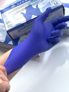 Перчатки нитриловые Alexpharm Cobalt blue размер M 100 шт - изображение 3
