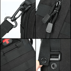 Тактична сумка через плече з системою Molle A30, Чорна - зображення 8