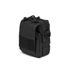 Тактическая сумка-органайзер через плечо и на системе MOLLE (15х13х8см) A72, Черная - изображение 5