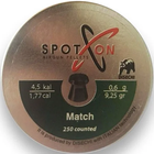Кулі пневматичні Spoton Match, 4.5мм., 0.60гр., 250 шт. - зображення 1