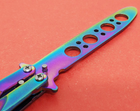 Тренировочный нож бабочка цветной BexShop детский нож раскладной нож бабочка (27855) - изображение 3