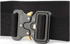 Ремень тактический Tactical Belt 125x3,8 см Черный (TY-6841) - изображение 4