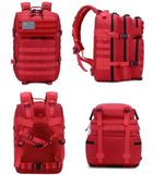 Тактичний рюкзак Armour Tactical B1145 Oxford 900D (з системою MOLLE) 45 л Червоний - зображення 7