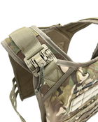 Плитоноска військова тактична SKELETONE 1000D зі швдким скиданням для плит 300х250мм, колір Мультикам - зображення 6