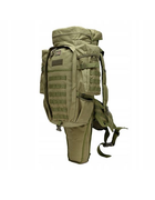 Рюкзак сумка снайперський 70 л Оливковий з водонепроникного нейлону 600D Оxford База для модульної системи Molle дволямковий з регульованими ременями - зображення 9