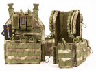 Плитоноска-тактический быстросъемный военный жилет разгрузка ТМ MULTICAM X350 цвет олива мультикам, 5 подсумков, 3 вставки в карманы, защита 360, MOLLE, Cordura 1000D, регулируемый размер - изображение 5