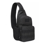 Тактическая штурмовая военная городская сумка Protector Plus X216 A14 5л черная - изображение 1