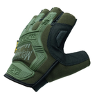 Тактические перчатки беспалые M-Pact Glove с липучкой на запястье Olive L - изображение 2