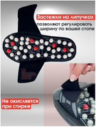 Массажные тапочки акупунктурных точек стопы при ходьбе SLIPPER рефлекторные тапки, массажер для ног - шлёпки размер 44-45 - изображение 5