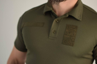Футболка поло тактична 60 розмір 5XL чоловіча військова армійська футболка ПОЛО POLO оліва хакі для ЗСУ - зображення 5
