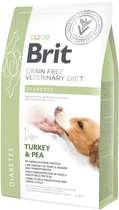 Сухой корм для взрослых собак Brit VetDiets при сахарном диабете с идейкой и горохом