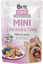 Влажный корм для собак Brit Care Mini с курицей и тунцом филе в соусе