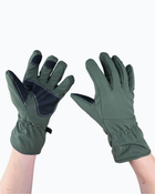 Зимові тактичні рукавиці Soft-shell Олива розмір ХL - зображення 1