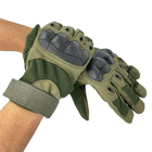 Тактичні рукавиці розмір M олива - изображение 3