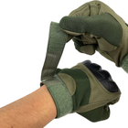 Тактичні рукавиці розмір M олива - изображение 4